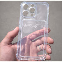 Чохол-силікон CARD CASE SAFE ANTI-SHOCK iPhone 14 Plus, Clear