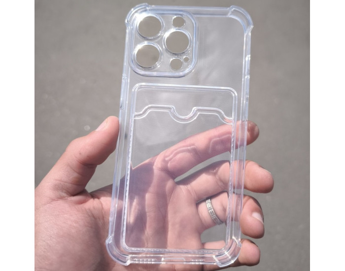 Чехол-силикон CARD CASE SAFE ANTI-SHOCK iPhone 14 Plus, Clear