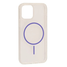 Чехол-силикон CLEAR Magnetic (Color Slim MagSafe) BOX iPhone 13, Flaming purple