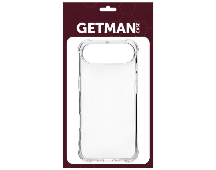 Чохол-силікон Getman Ease logo посилені кути iPhone Air, Прозорий