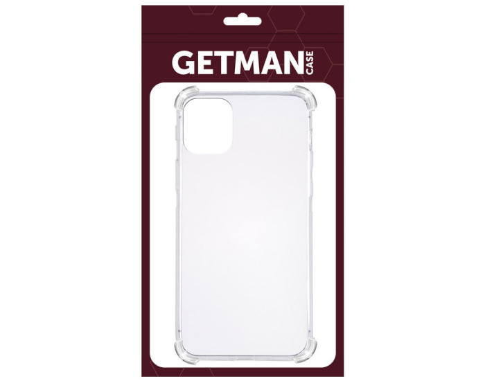 Чохол-силікон Getman Ease logo посилені кути iPhone 11, Прозорий