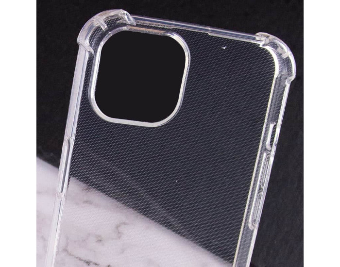 Чохол-силікон Getman Ease logo посилені кути iPhone 13, Grey Прозорий