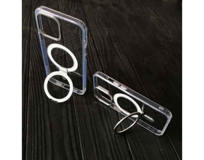 Чохол-силікон Clear Guard Ring Holder Magsafe Case iPhone 12 Pro Max, Прозорий