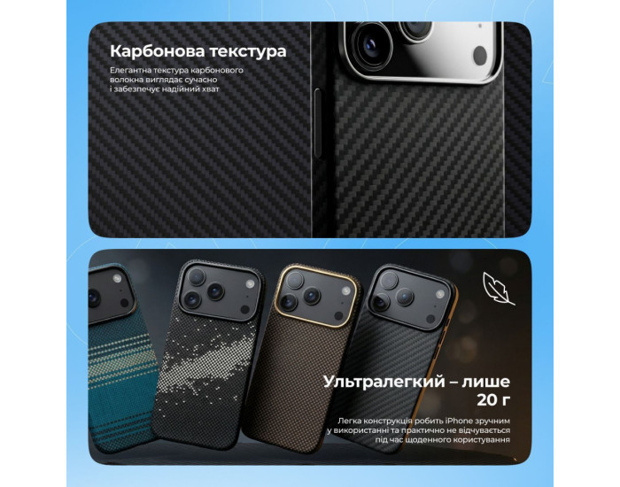 Чехол-силикон Proove Carbon Slim with MagSafe Ring iPhone 15 Pro Max, Full black