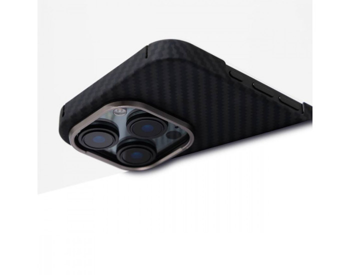 Чехол-силикон Proove Carbon Slim with MagSafe Ring iPhone 15 Pro Max, Full black