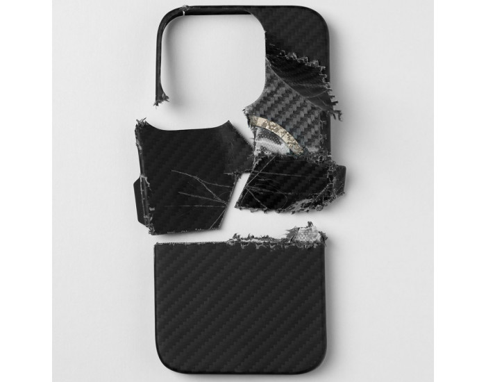 Чехол-силикон Proove Carbon Slim with MagSafe Ring iPhone 15 Pro Max, Full black
