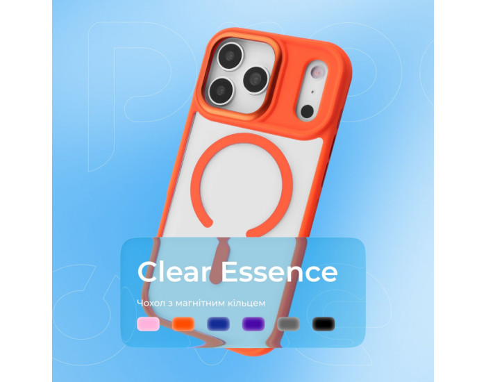 Чохол-силікон Proove Clear Essence Case with MagSafe Ring iPhone 16 Pro Max, Сірий