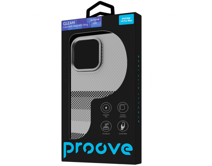 Чехол-силикон Proove Gleam Case with MagSafe Ring iPhone 14 Pro Max, Blue ocean