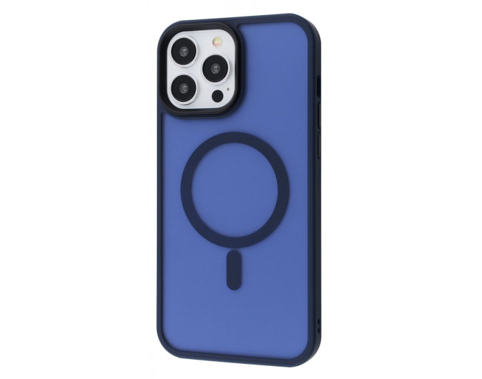 Чохол-силікон WAVE Matte Insane Case with MagSafe Ring iPhone 13 Pro Max, Темно-синій