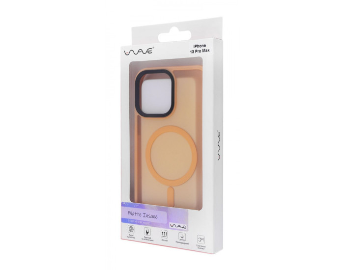 Чохол-силікон WAVE Matte Insane Case with MagSafe Ring iPhone 13 Pro Max, чорний
