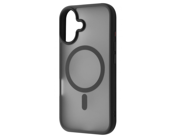 Чохол-силікон WAVE Matte Insane Case with MagSafe Ring iPhone 16, чорний