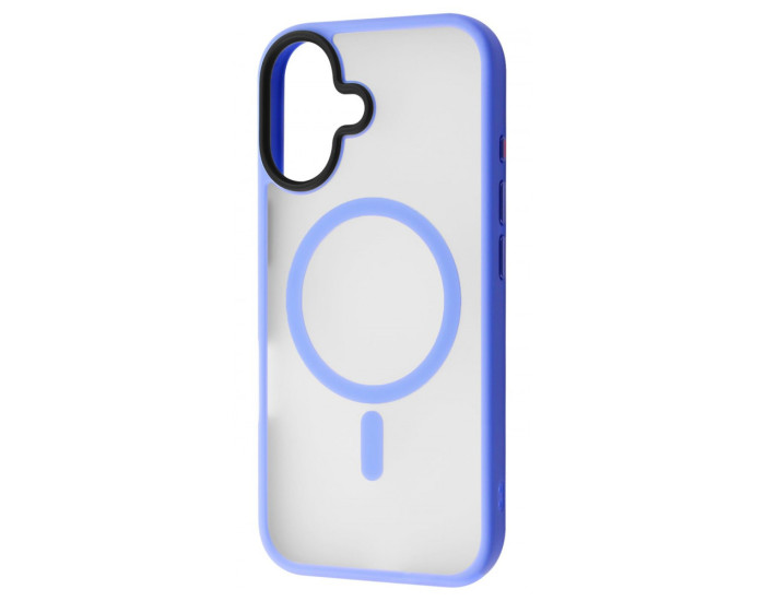 Чехол-силикон WAVE Matte Insane Case with MagSafe Ring iPhone 16, ультрамарин 
