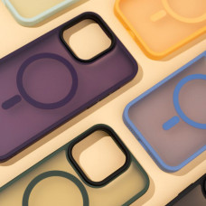 Чехол-силикон WAVE Matte Insane Case with MagSafe Ring iPhone 16, ультрамарин 