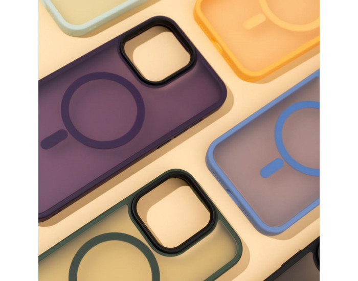 Чехол-силикон WAVE Matte Insane Case with MagSafe Ring iPhone 16, ультрамарин 