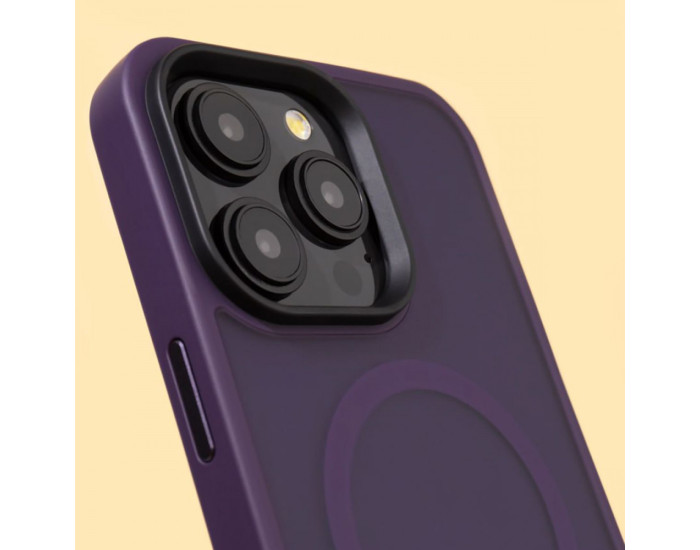 Чехол-силикон WAVE Matte Insane Case with MagSafe Ring iPhone 16, ультрамарин 