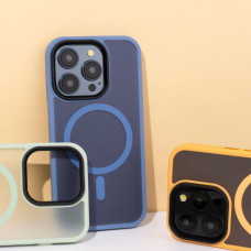 Чехол-силикон WAVE Matte Insane Case with MagSafe Ring iPhone 16, ультрамарин 