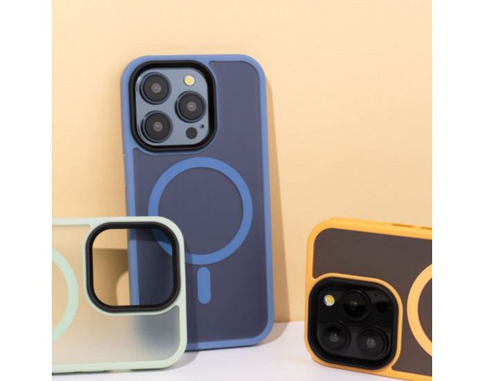Чехол-силикон WAVE Matte Insane Case with MagSafe Ring iPhone 16, ультрамарин 