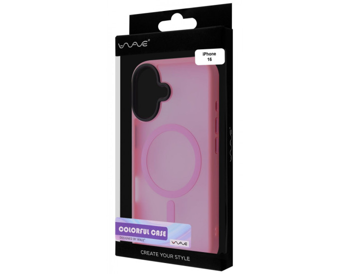 Чехол-силикон WAVE Matte Insane Case with MagSafe Ring iPhone 16, ультрамарин 