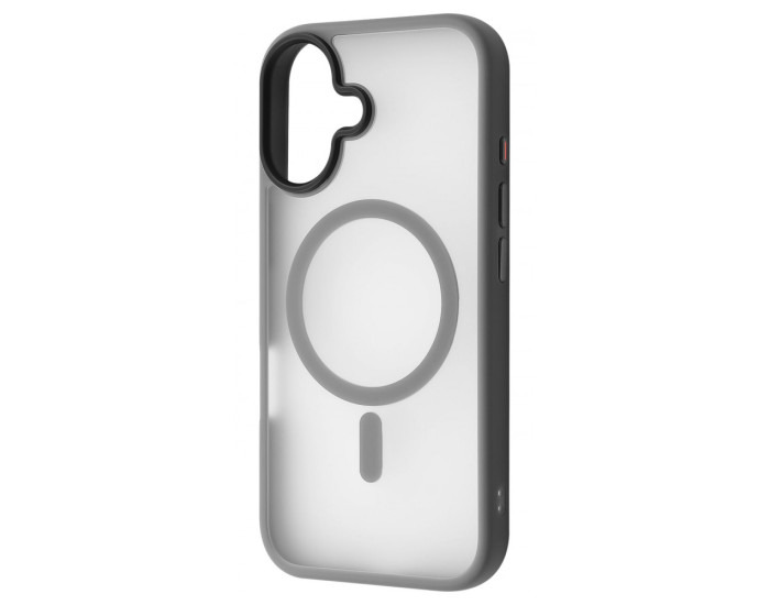 Чохол-силікон WAVE Matte Insane Case with MagSafe Ring iPhone 16, Сірий