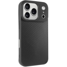 Чехол-силикон Kevlar Carbon MagSafe iPhone 17 Pro, черный