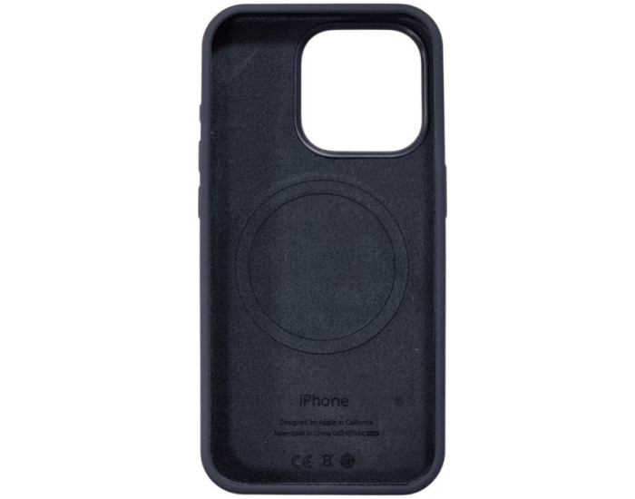 Чехол-силикон оригинал Full Soft Matte with MagSafe iPhone 14 Pro, темно-синий