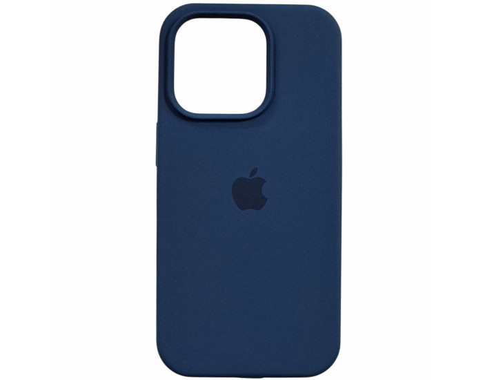 Чехол-силикон оригинал Full Soft Matte iPhone 14 Pro Max, Navy blue