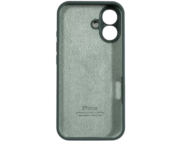 Чехол-силикон оригинал Full Camera Soft Matte iPhone 16, сосново-зеленый