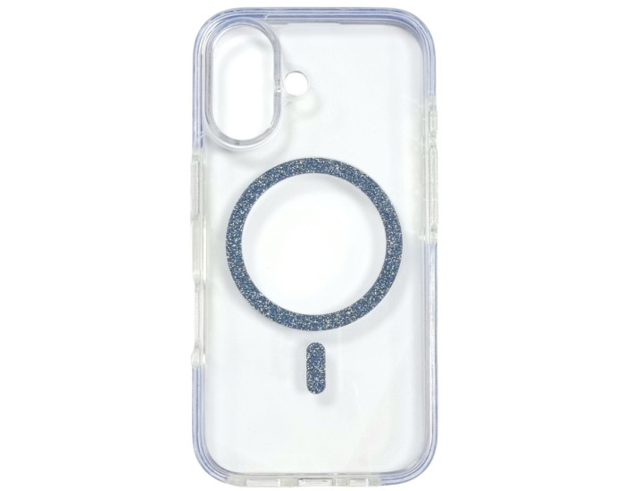 Чохол-силікон Shine MagCase Blue iPhone 16, Прозорий
