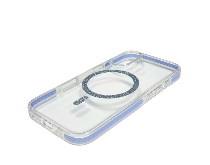 Чохол-силікон Shine MagCase Blue iPhone 16, Прозорий