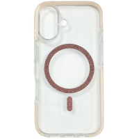 Чехол-силикон Shine MagCase Orange iPhone 16, прозрачный