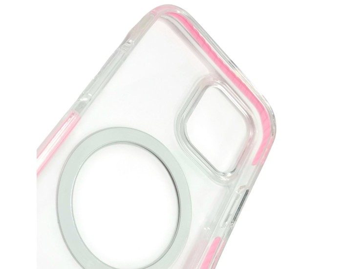 Чохол-силікон Shine MagCase Pink iPhone 14 Pro, Прозорий