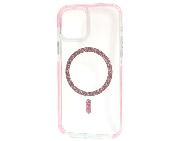Чохол-силікон Shine MagCase Pink iPhone 15, Прозорий