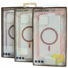 Чехол-силикон Shine MagCase Pink iPhone 16, прозрачный