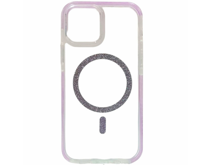 Чохол-силікон Shine MagCase Purple iPhone 14, Прозорий