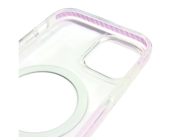 Чохол-силікон Shine MagCase Purple iPhone 15, Прозорий