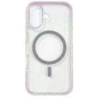 Чохол-силікон Shine MagCase Purple iPhone 16, Прозорий