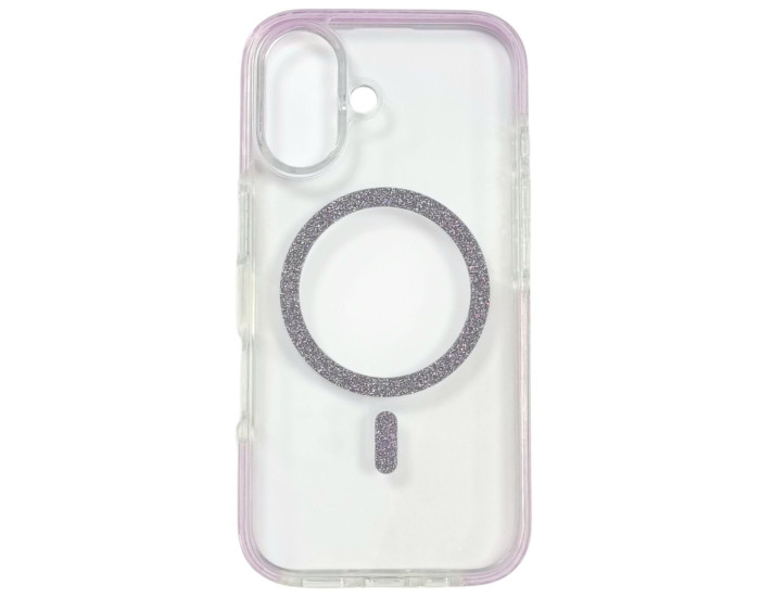 Чохол-силікон Shine MagCase Purple iPhone 16, Прозорий