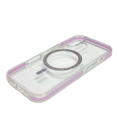Чохол-силікон Shine MagCase Purple iPhone 16, Прозорий