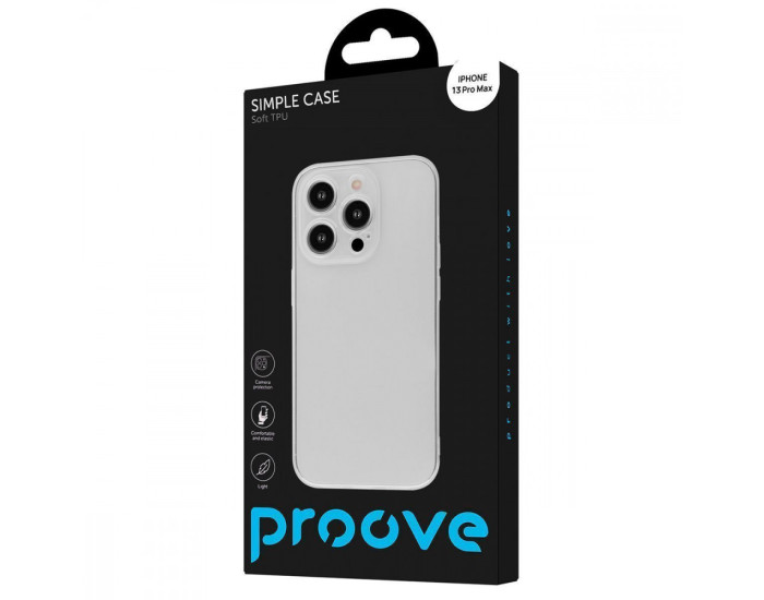 Чохол-силікон Proove Simple Case iPhone 13 Pro Max, Прозорий