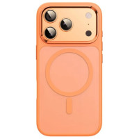 Чохол-силікон Rock Guard Touch Magnetic Protection Case (Metal Lens Frame) iPhone 17 Pro Max, Orange