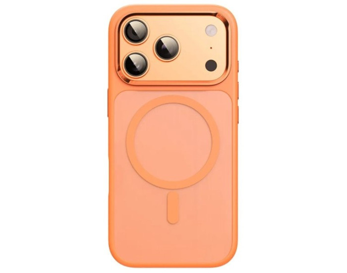 Чохол-силікон Rock Guard Touch Magnetic Protection Case (Metal Lens Frame) iPhone 17 Pro Max, Orange