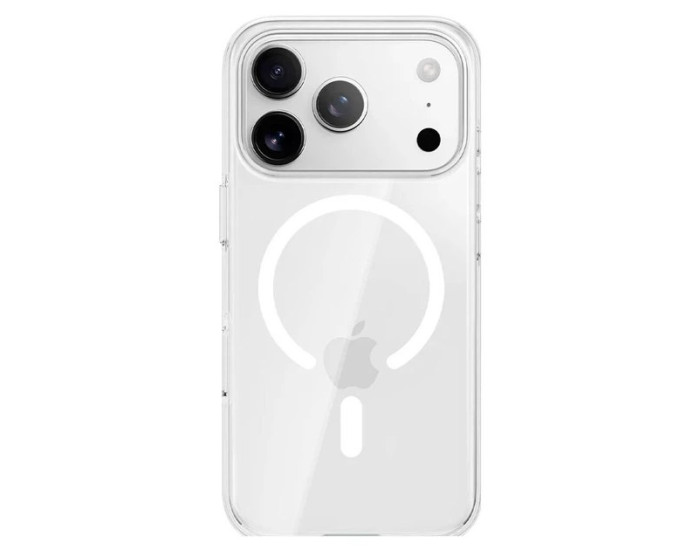 Чехол-силикон Rock Crystal Armor Anti-Yellowing Magnetic Protection Case iPhone 17 Pro, прозрачный