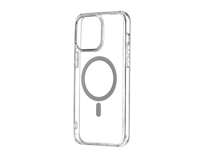 Чехол-силикон CLEAR CASE (PC) MagSafe iPhone 15 Pro Max, прозрачный