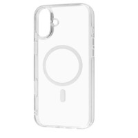 Чехол-силикон CLEAR CASE (PC) MagSafe iPhone 16, прозрачный