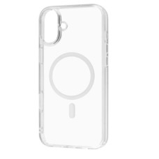 Чехол-силикон CLEAR CASE (PC) MagSafe iPhone 16, прозрачный