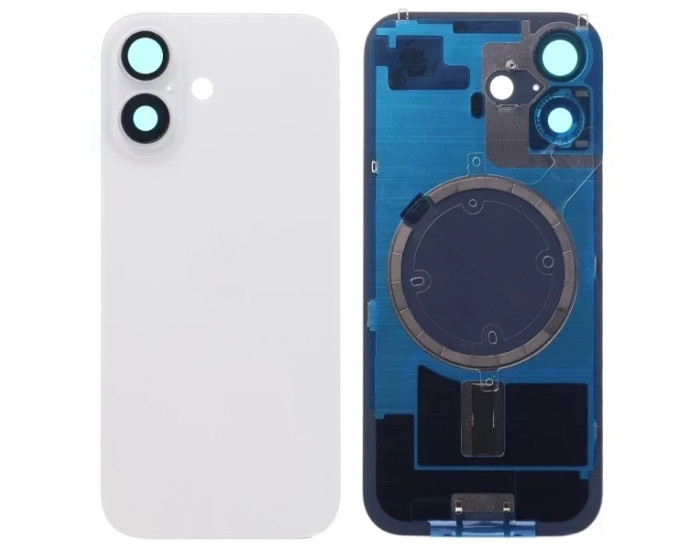 Задня панель корпуси iPhone 17 White, з склом камери, MagSafe, оригінал