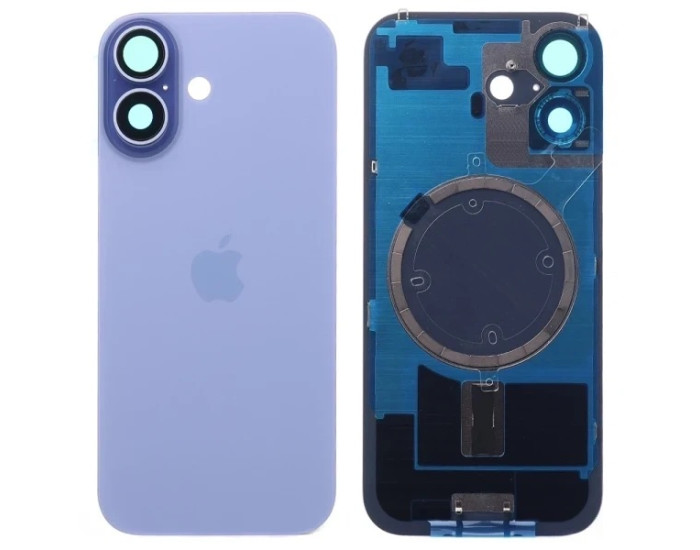 Задня панель корпуси iPhone 17 Mist Blue, з склом камери, MagSafe, оригінал