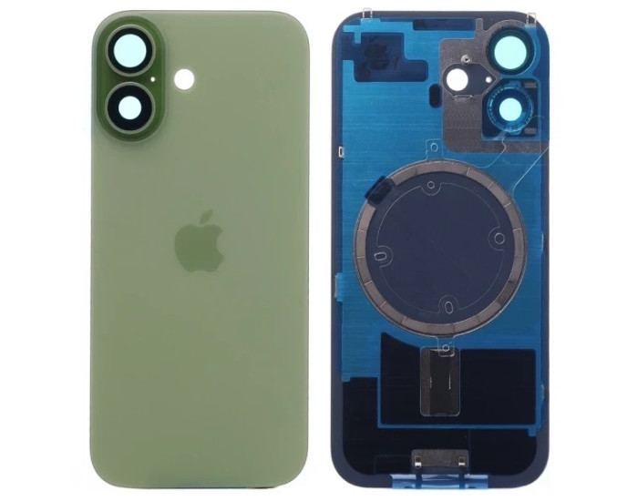 Задняя панель корпуса для iPhone 17 Green (Sage) со стеклом камеры, MagSafe, оригинал