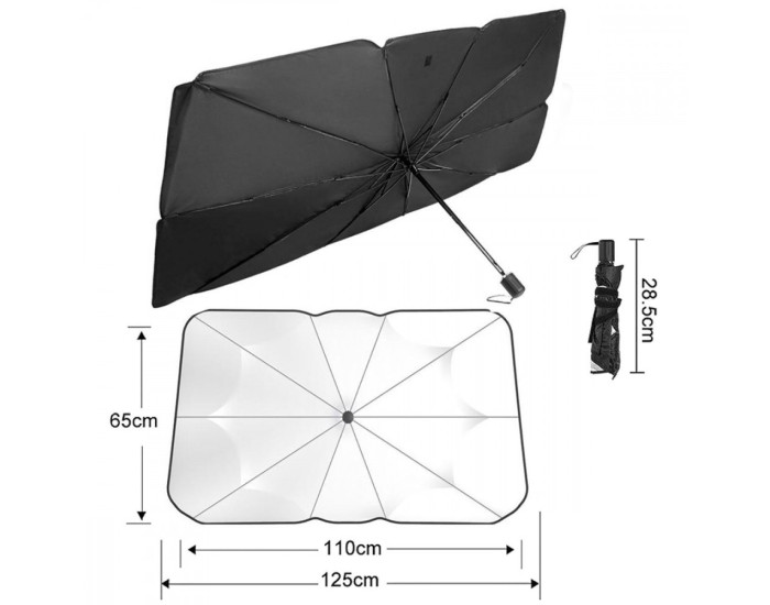 Солнцезащитный зонт для автомобиля SunShield 110*125*65cm