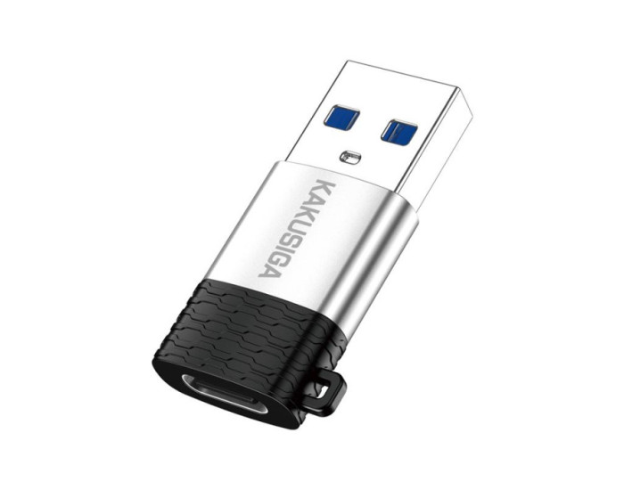 Переходник Kakusiga KSC-1421 USB male to Type-C female, черный